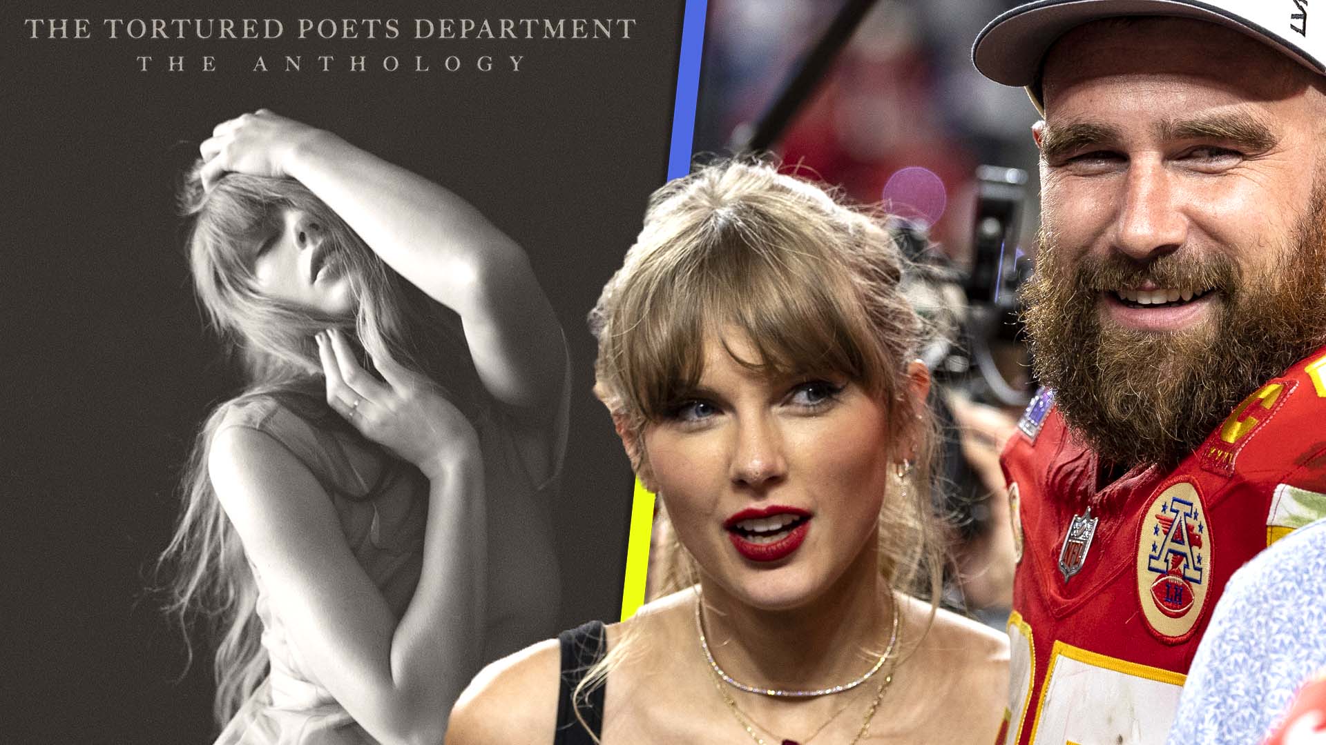 The Kansas City Chiefs player—who has been dating Taylor Swift since last summer—isn't fighting the alchemy after her new album, The Tortured Poets Department, seemingly referenced their sweet romance.