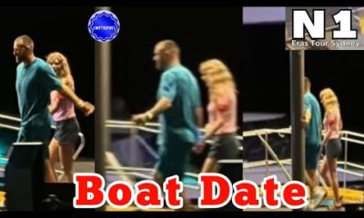 Taylor Swift and Travis Kelce shared a romantic evening strolling, showcasing their growing affection for one another; Captured in a video, the couple was seen holding hands, their joy evident as they navigated the waterfront.