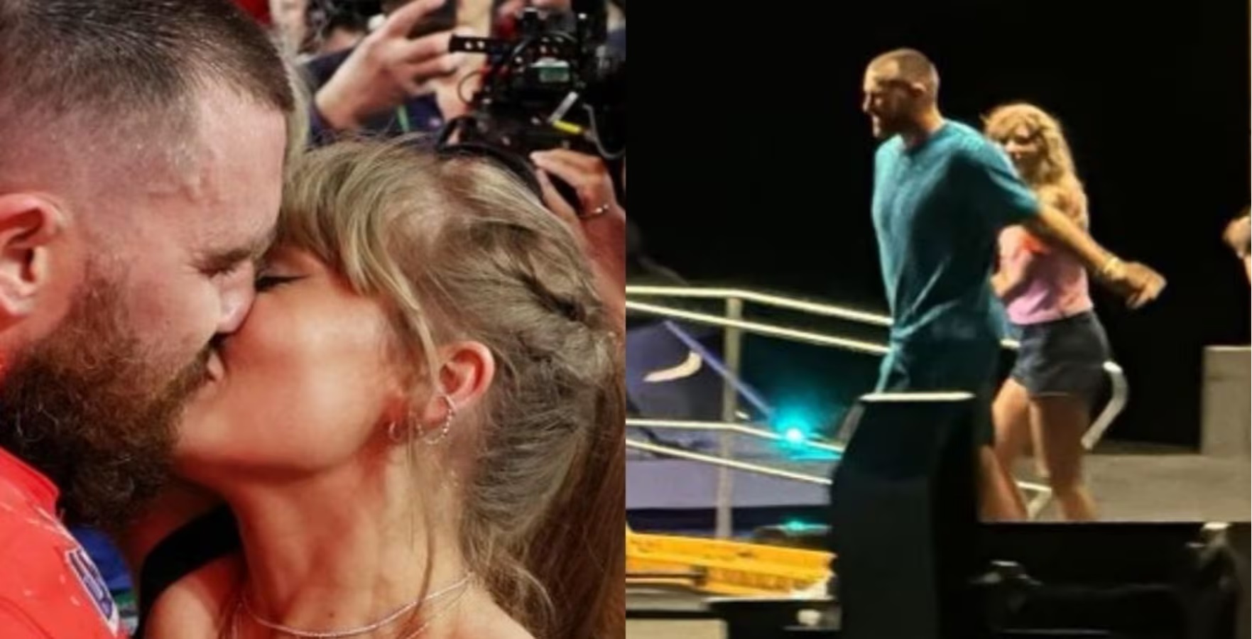 I was wrong: Taylor Swift-Travis Kelce romance isn't fake. Apologies, you lovebirds. There was a moment after the AFC championship game when my world flipped on its head. That moment made me believe in love again. It was when Taylor Swift and Travis Kelce kissed.
