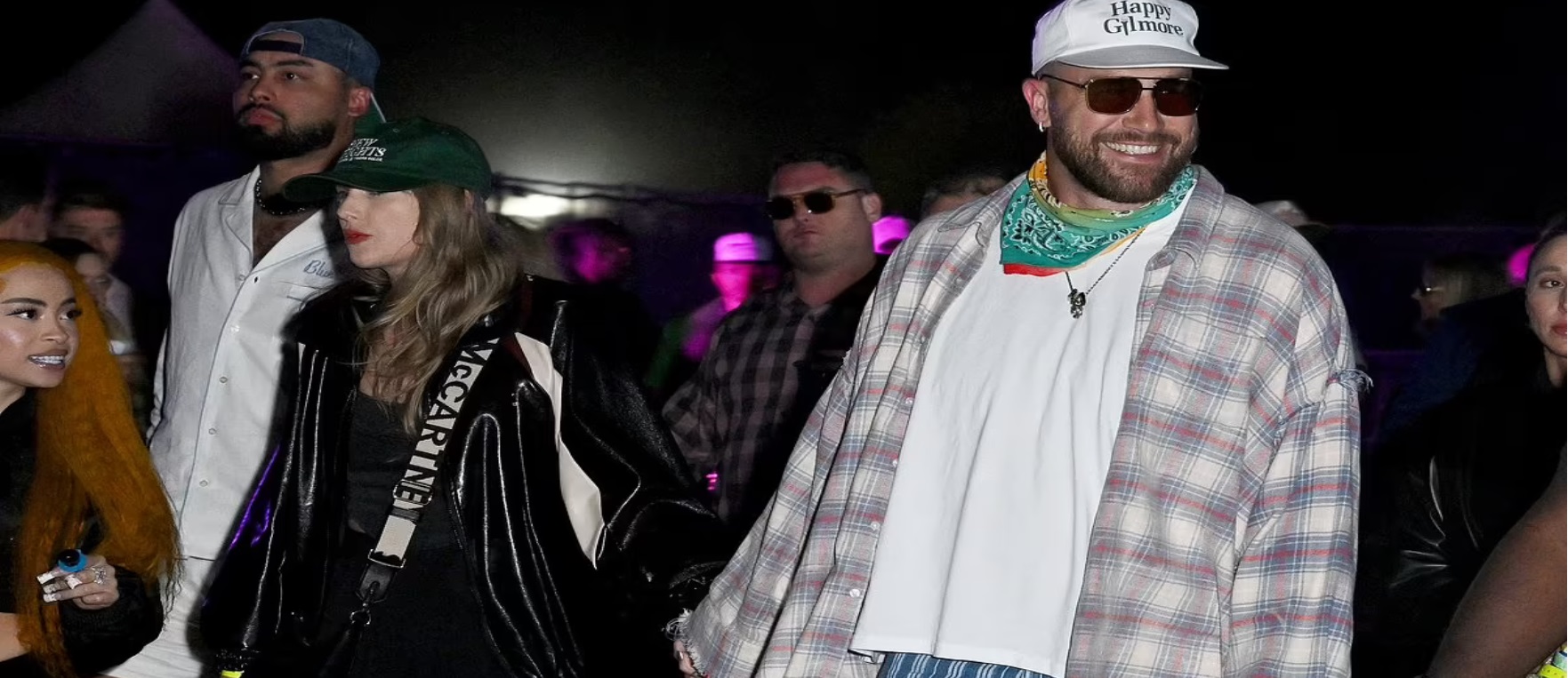 Taylor Swift and Travis Kelce packed on the PDA during the Neon Carnival event, which took place in Indio, California,