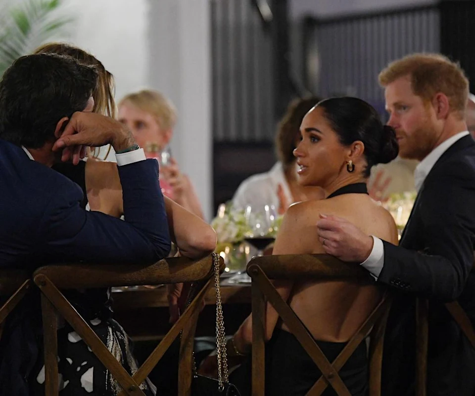 Meghan Markle looked as glamorous as ever in a stunning backless gown at a panel discussion and seated dinner hosted by her husband, the Duke of Sussex's charitable organization, Sentebale, in Miami over the weekend.