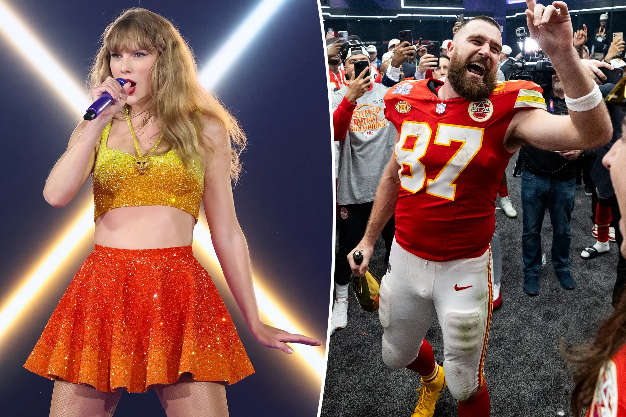 Despite starting a brand new leg of The Eras Tour, Taylor Swift is still making room for subtle, romantic references to her boyfriend, Travis Kelce: The pop star closed her Paris run of The Eras Tour by wearing a stage outfit with the Kansas City Chiefs's red and gold colors.
