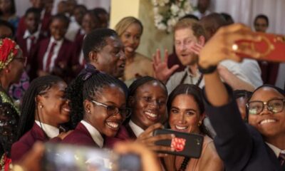 Prince Harry, Duchess Meghan visit school children as part of first trip to Nigeria