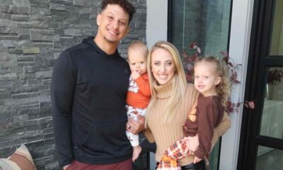 Brittany Mahomes is feeling the love this Mother's Day: Patrick Mahomes shared an adorable post on Instagram of wife Brittany, 28, posing for a portrait with their two kids. The trio kept their wardrobe simple, wearing white tops and denim.