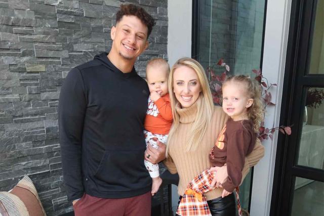 Brittany Mahomes is feeling the love this Mother's Day: Patrick Mahomes shared an adorable post on Instagram of wife Brittany, 28, posing for a portrait with their two kids. The trio kept their wardrobe simple, wearing white tops and denim.