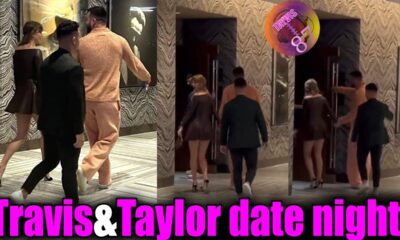 Taylor Swift wears a mini skirt with Travis Kelce, causing him to walk faster as she turns heads; The couple were seen in Las Vegas