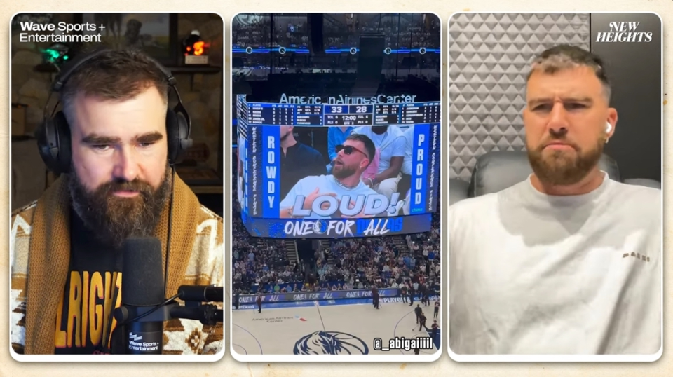 'INNOCENT BYSTANDER' Travis Kelce claims ‘I was caught off guard’ by Dallas Mavericks jumbotron and doesn’t know why he was booed by fans: Travis is not set to play in Dallas this season