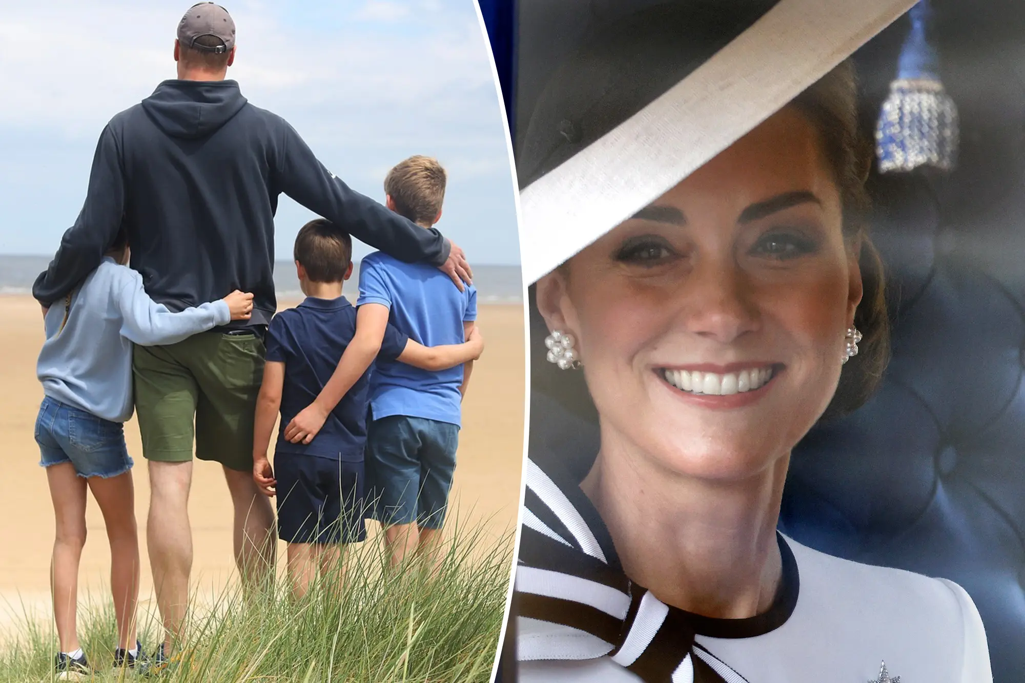 Kate Middleton wishes Prince William a happy Father's Day with photo of their kids at the beach