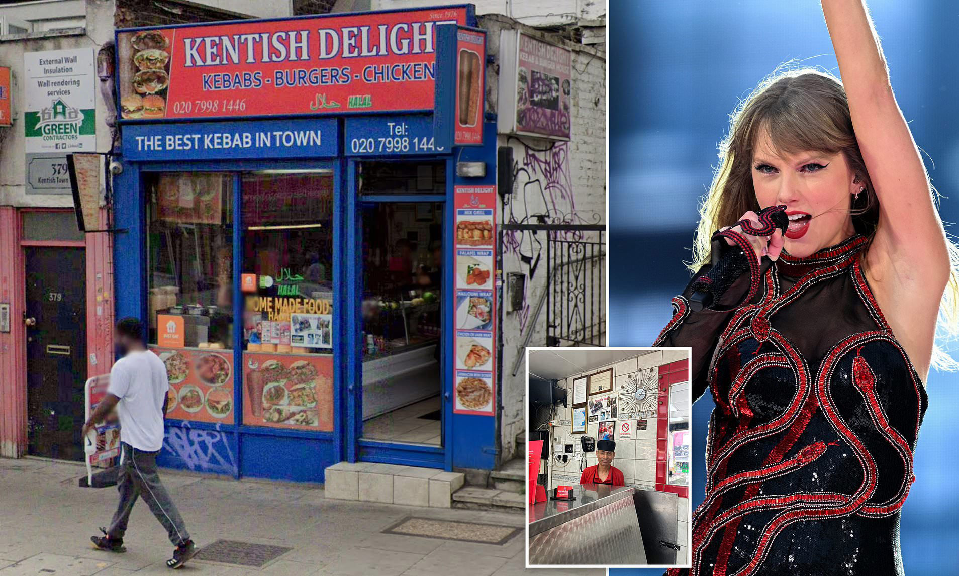 EXCLUSIVE: The modest kebab shop that's become a magnet for Swifties: How fans are flocking to tiny north London takeaway after Taylor Swift put in £450 chicken doner order for her entourage during Wembley show