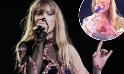 Ouch! Taylor Swift explains how she lost a 'chunk' from her hand while performing in Houston - after fans noticed nasty injury during Eras Tour