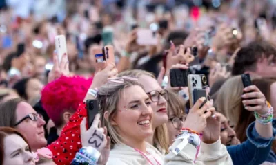 Incredible moment Taylor Swift fans can be heard from MILES away as pop icon performs in Edinburgh for the UK leg of her smash-hit Eras Tour, thrilling thousands of 'Swifties'