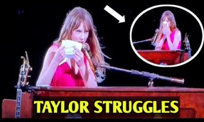 Taylor Swift struggles with a 'sniffly nose' before introducing surprise song in Liverpool as she continues to battle the chilly weather on UK tour leg