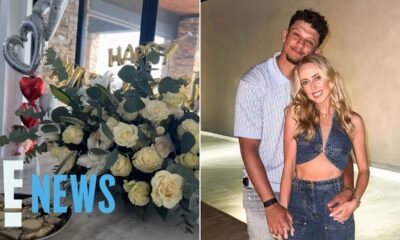 WATCH: Patrick Mahomes and wife Brittany share romantic moment to celebrate their second wedding anniversary... after Chiefs QB lavished his wife with gifts of flowers and chocolates