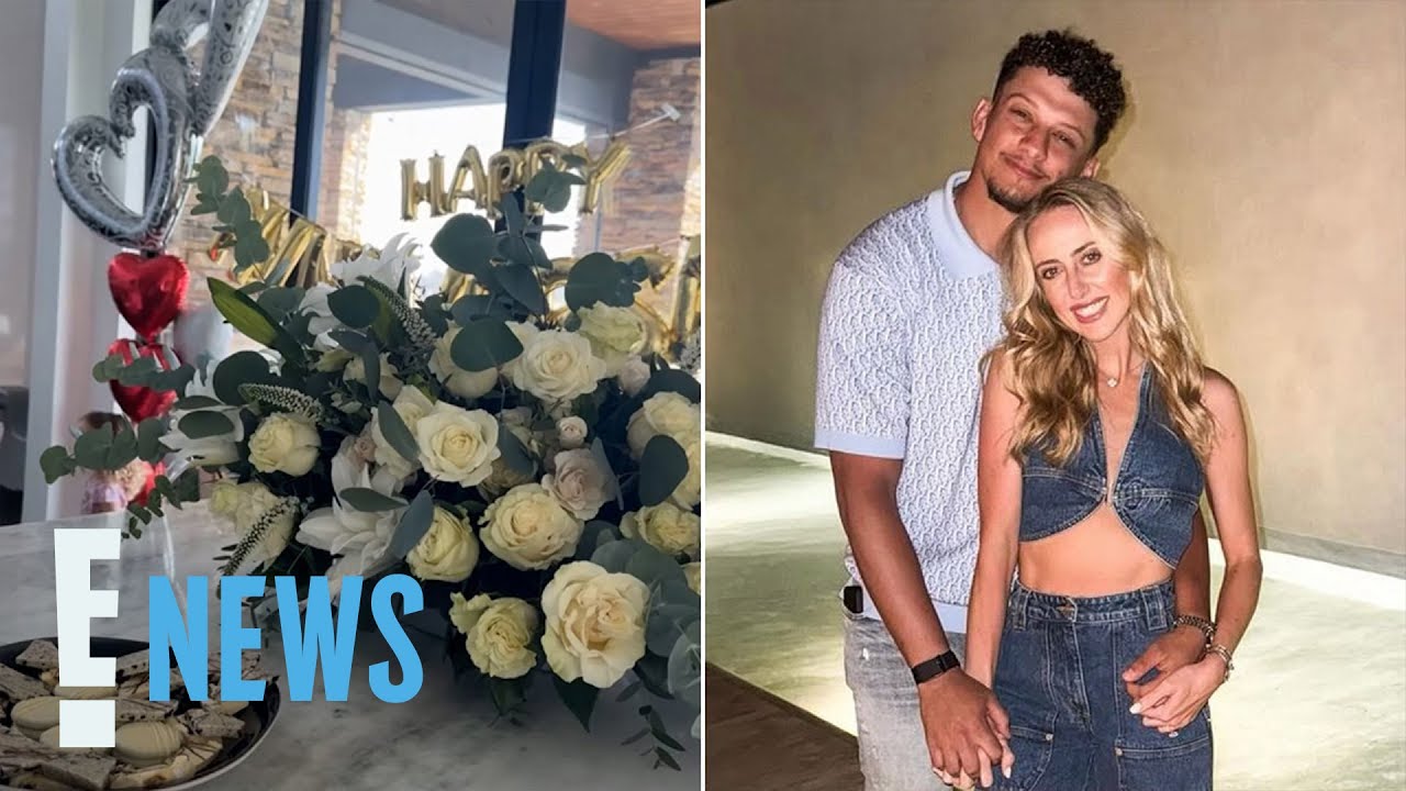WATCH: Patrick Mahomes and wife Brittany share romantic moment to celebrate their second wedding anniversary... after Chiefs QB lavished his wife with gifts of flowers and chocolates