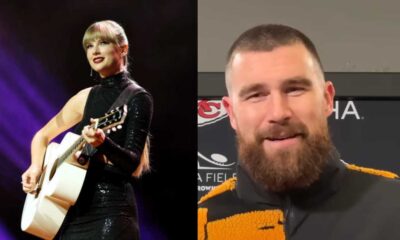 WATCH: The crowd erupted in cheers over her cheeky delivery, the 34-year-old threw her head back before continuing on to sing the next line: Fans were quick to draw a connection between Taylor's reaction and her romance with Travis, who she began dating last summer.