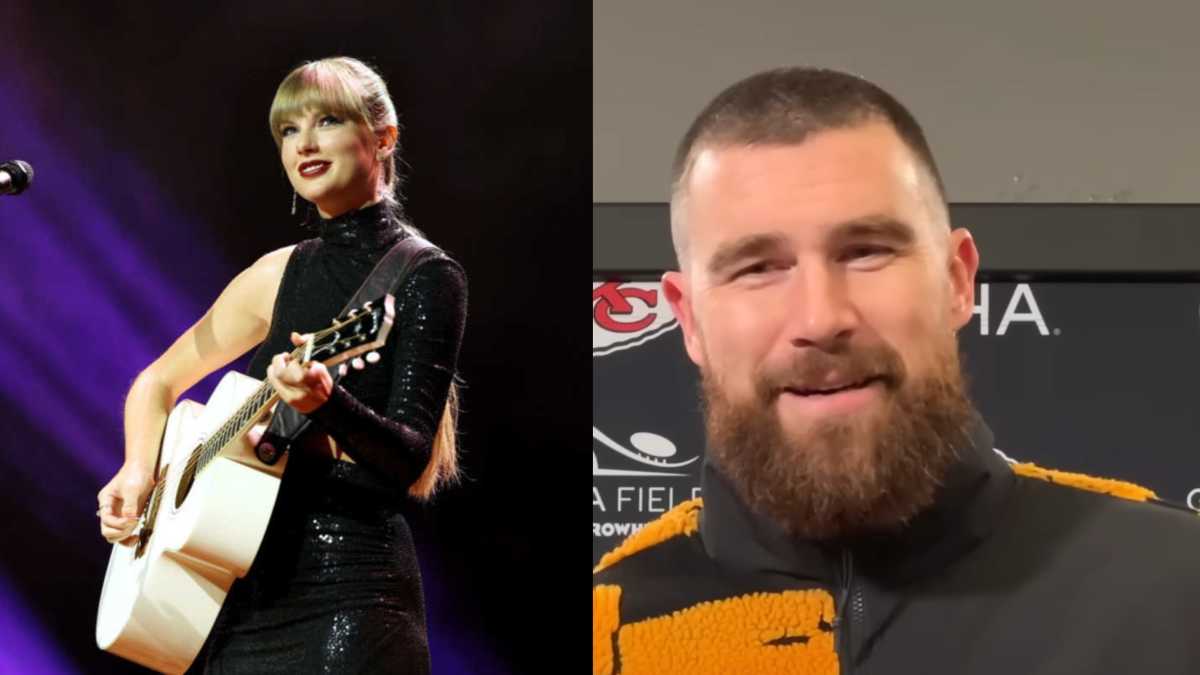 WATCH: The crowd erupted in cheers over her cheeky delivery, the 34-year-old threw her head back before continuing on to sing the next line: Fans were quick to draw a connection between Taylor's reaction and her romance with Travis, who she began dating last summer.