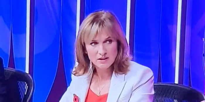 CONTROVERSY: Blast from reality TV past on Question Time... but Fiona Bruce fails to recognize singer who bizarrely appeared in audience to ask if 'Labor is concealing Putin secrets' - so do YOU know who she is?